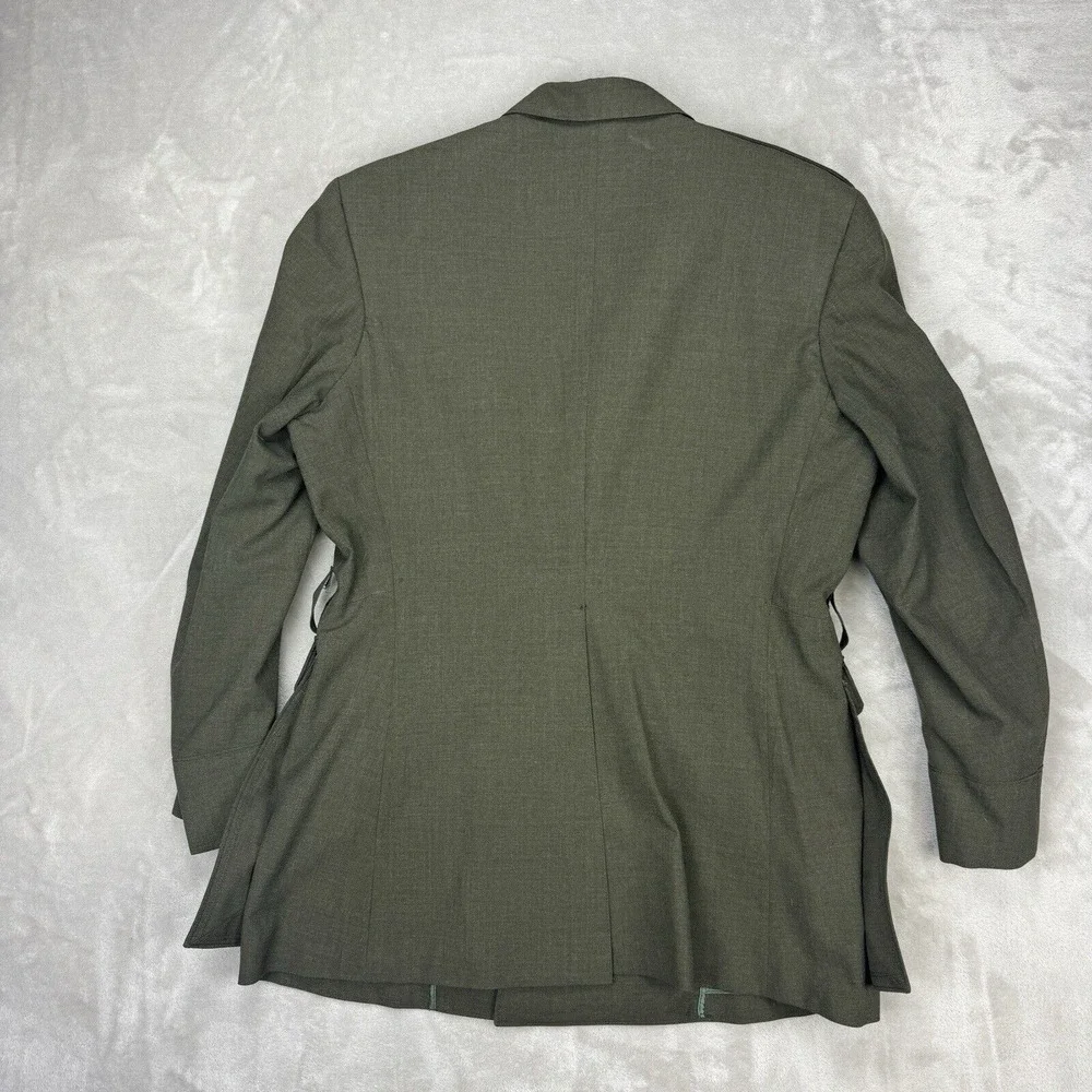 Vtg 70s Vietnam War Era Uniform Mens Wool Blend‎ Tropical Military Coat Trouser